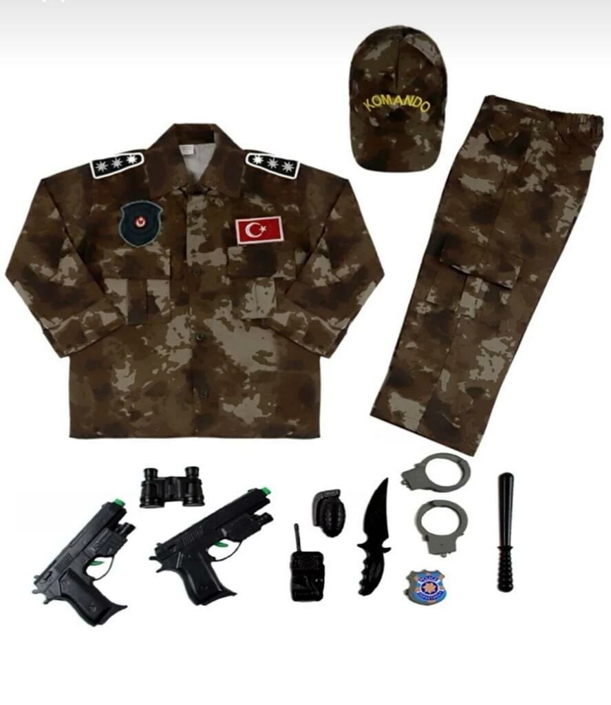 Çocuk Asker Komando Kıyafeti 6 yaş