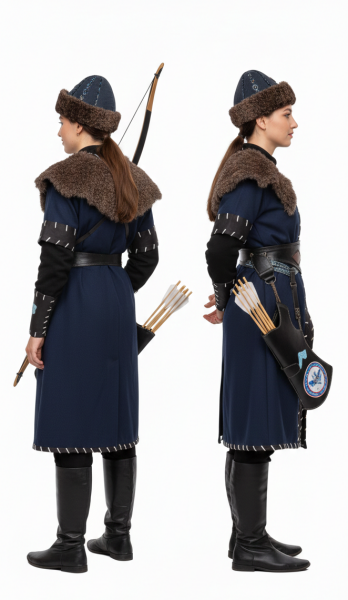 Geleneksel Kadın Okçu Kıyafetleri Okçu Kulüpleri İçin Özel Tasarım Kostüm